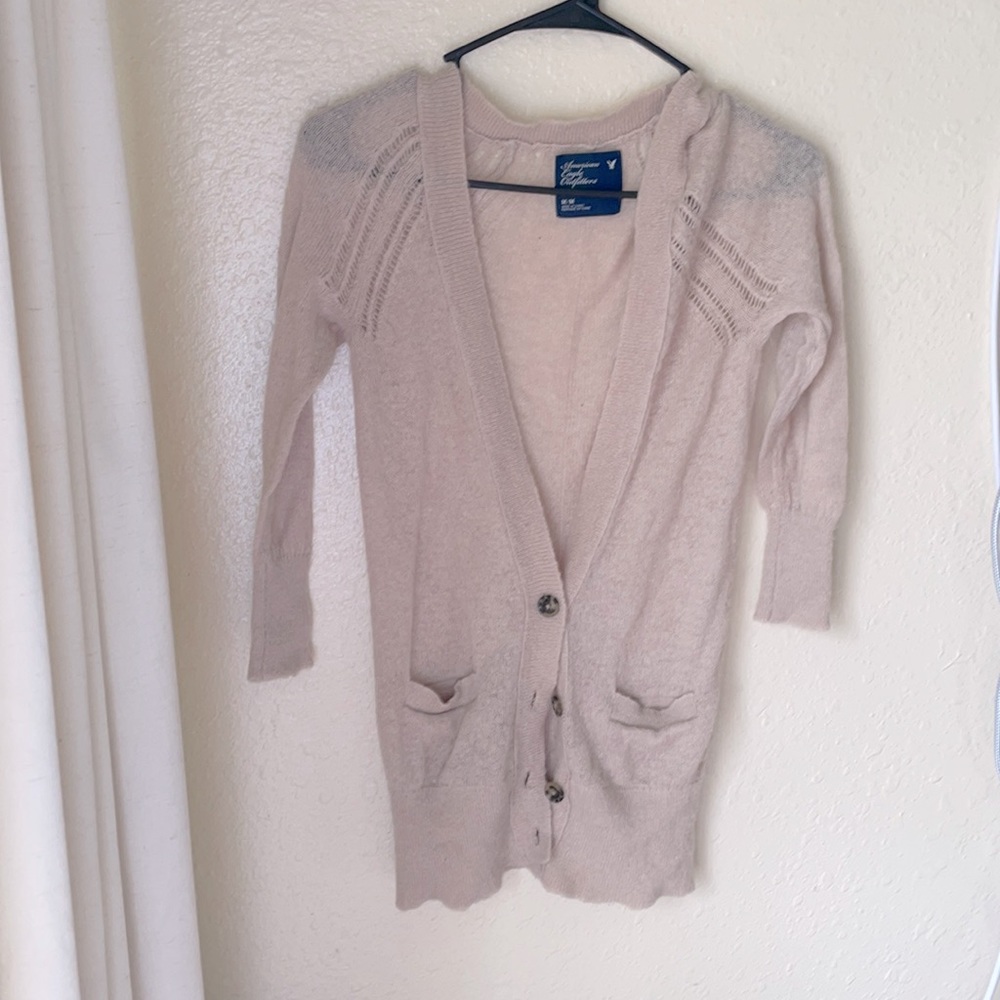 American eagle button up sweater
